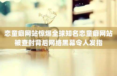 恋童癖网站惊爆全球知名恋童癖网站被查封背后网络黑幕令人发指