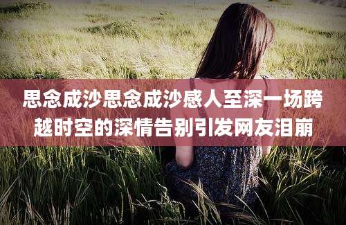 思念成沙思念成沙感人至深一场跨越时空的深情告别引发网友泪崩
