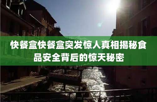 快餐盒快餐盒突发惊人真相揭秘食品安全背后的惊天秘密