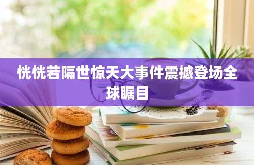 恍恍若隔世惊天大事件震撼登场全球瞩目