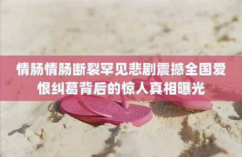 情肠情肠断裂罕见悲剧震撼全国爱恨纠葛背后的惊人真相曝光