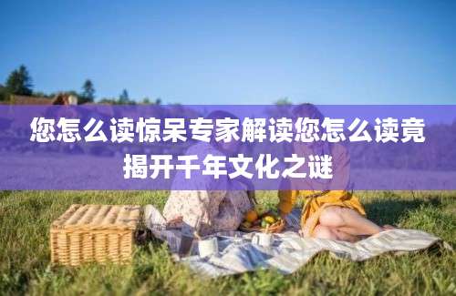 您怎么读惊呆专家解读您怎么读竟揭开千年文化之谜