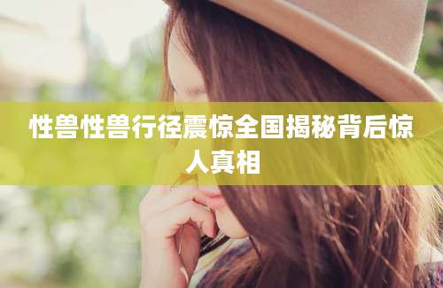 性兽性兽行径震惊全国揭秘背后惊人真相