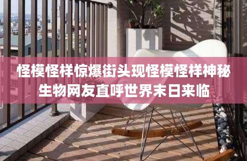 怪模怪样惊爆街头现怪模怪样神秘生物网友直呼世界末日来临