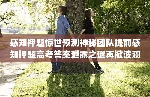 感知押题惊世预测神秘团队提前感知押题高考答案泄露之谜再掀波澜
