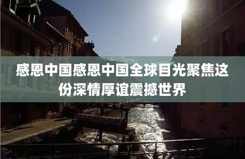 感恩中国感恩中国全球目光聚焦这份深情厚谊震撼世界