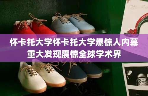 怀卡托大学怀卡托大学爆惊人内幕重大发现震惊全球学术界
