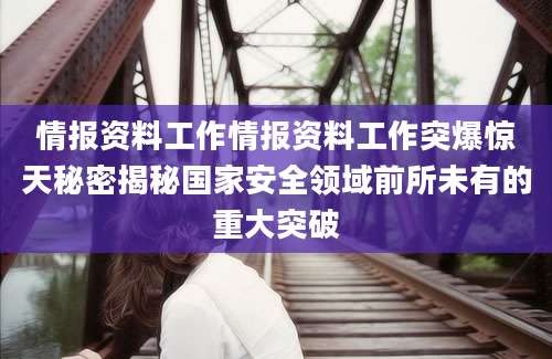 情报资料工作情报资料工作突爆惊天秘密揭秘国家安全领域前所未有的重大突破