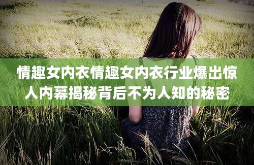 情趣女内衣情趣女内衣行业爆出惊人内幕揭秘背后不为人知的秘密