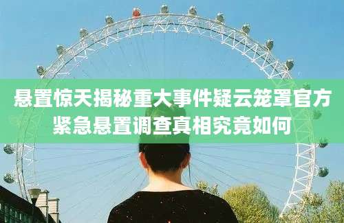 悬置惊天揭秘重大事件疑云笼罩官方紧急悬置调查真相究竟如何