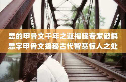 思的甲骨文千年之谜揭晓专家破解思字甲骨文揭秘古代智慧惊人之处