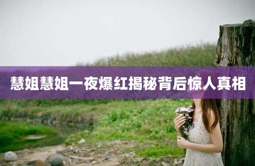 慧姐慧姐一夜爆红揭秘背后惊人真相
